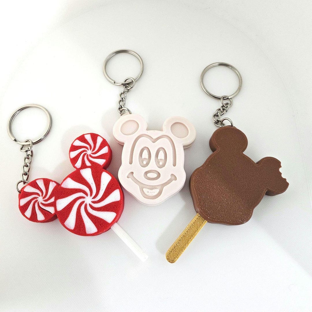 3D Printed Disney Inspired Keychain Set – Mickey Treats - Etsy