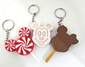 3D Printed Disney Inspired Keychain Set – Mickey Treats