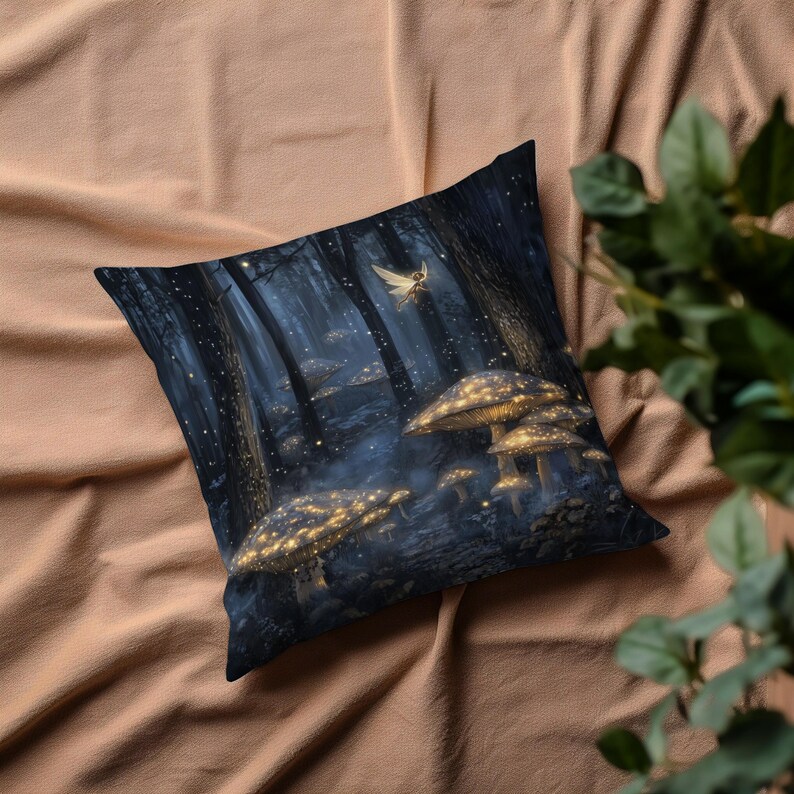 DarkAuraStore Fairy Forest Cushion