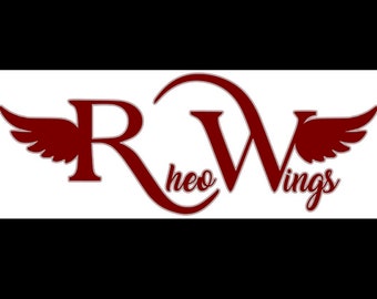 May include: A logo with the letters "RW" in a stylized font with wings on either side. The text "neo wings" is below the letters.