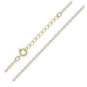 14 K Gold Plated Chain-Gold Chain-Italian Gold Chain-Unisex Chain-Gold Necklace-Plain Chain-Thin Chain-Danty Chain