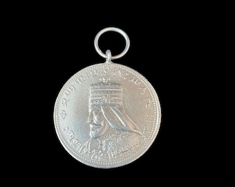 Haile Selassie Coronation Medal, Ethiopian Military Jubilee Medal, Vintage Rasta Medal, Emperor Haile Selassie 75th Birthday Commemoration