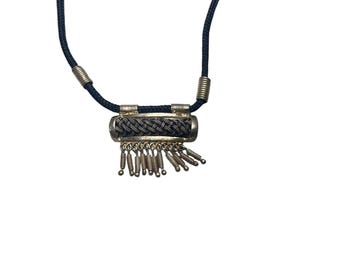 Colgante de plata tradicional etíope hecho a mano, auténtica joyería tribal, amuleto africano único.