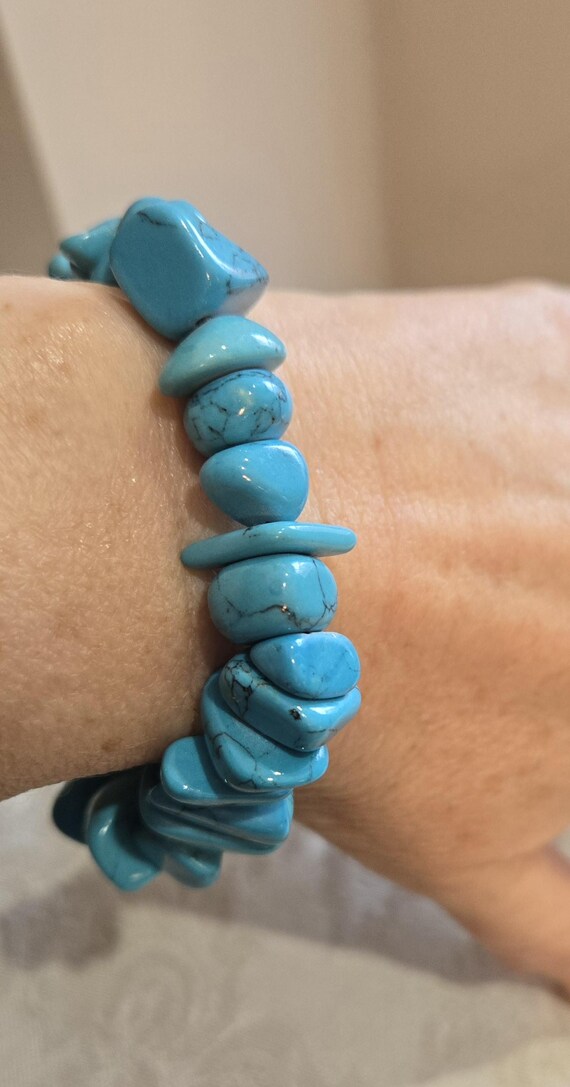 Turquoise Stretch Bracelet - image 7