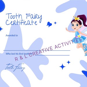Certificado del Hada de los Dientes