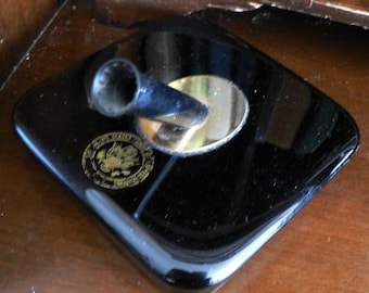 vintage inkwell ... antique SHAEFFER 501 classic black USA House of Representatives SEAL Pen holder Inkwell  ..
