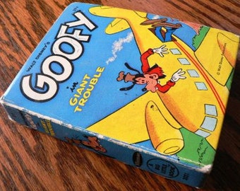 vintage childrens book... GOOFY in Giant Trouble a whitman BIG Little BOOK ...