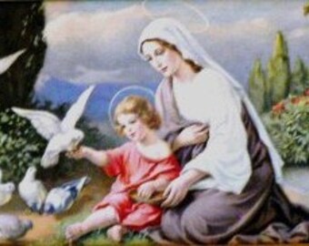 vintage wall art ... Retro STUNNING ANGELIC SCENE  ...