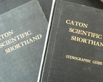 vintage nonfic instruction book ... CATON SCIENTIFIC SHORTHAND 2 Volume set 1920s ...