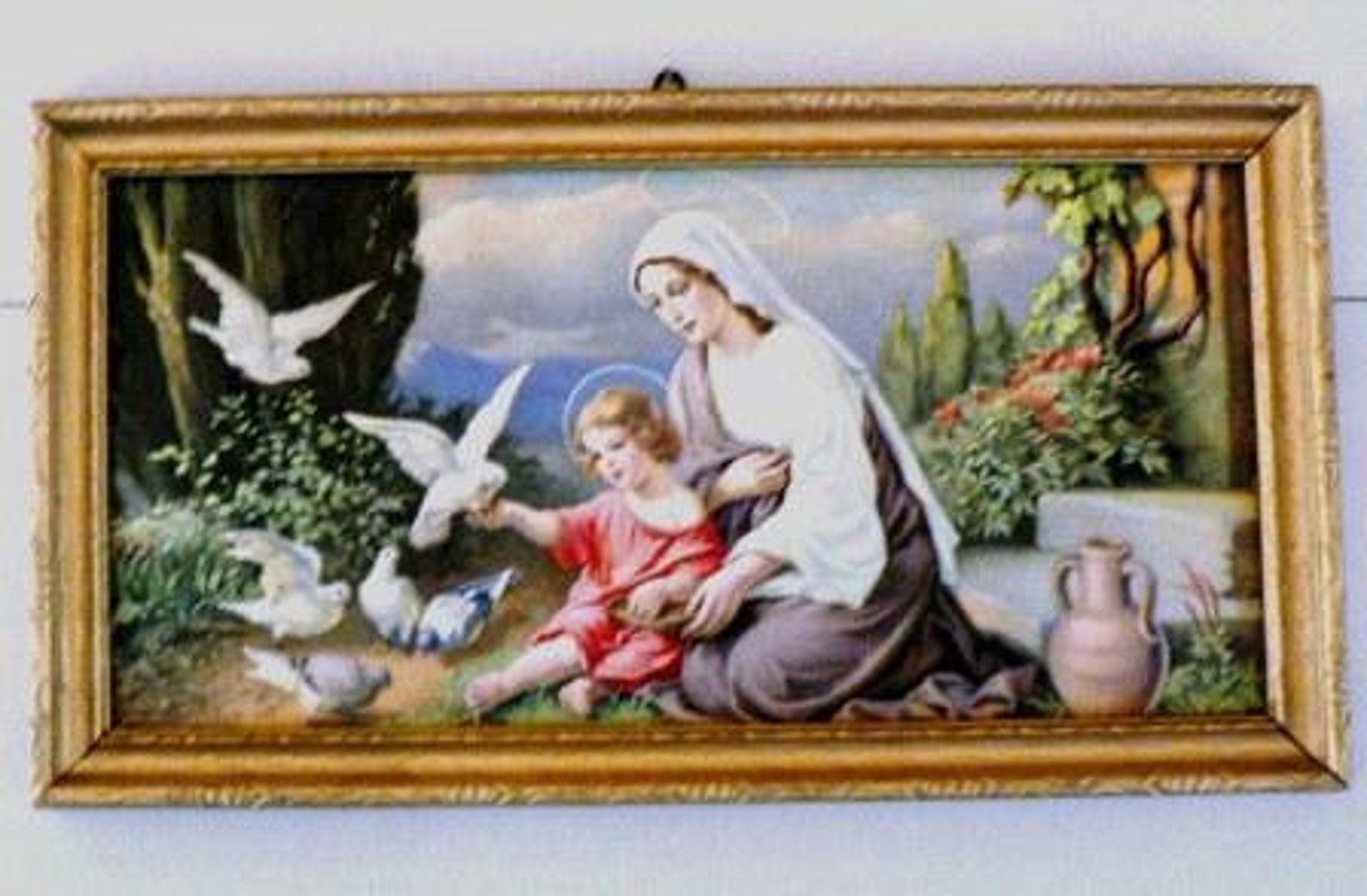Vintage Wall Art ... Retro STUNNING ANGELIC SCENE ... - Etsy