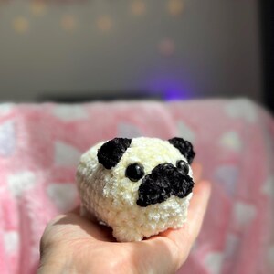 Crochet Pug Amigurumi | Handmade Soft Dog Plush | Cute Puppy Toy Gift | Kawaii Pug Plushie | Dog Lover Gift Idea