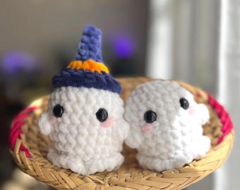 Ghost Amigurumi Plush | Halloween 2025 Crochet Ghost | Kawaii Boo Plushie | Handmade Soft Ghost | Cute Spooky Decor