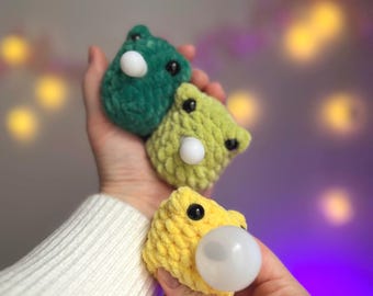 Frog Blob Amigurumi | Crochet Plush Frog Stress Relief | Handmade Stuffed Animal | Cute Frog Gift Idea | Soft Kawaii Desk Buddy