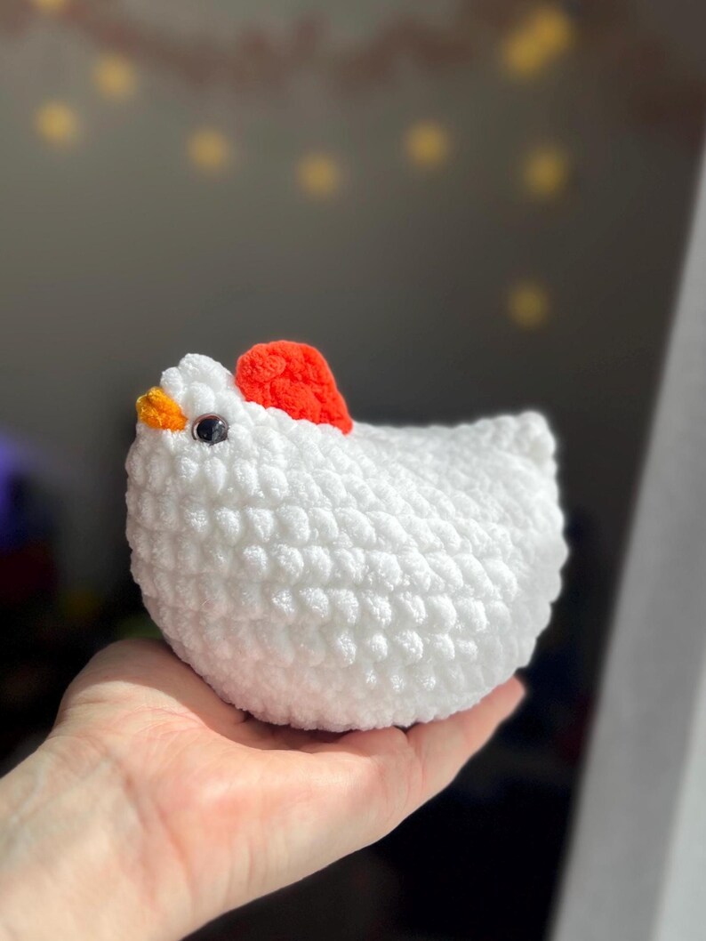 Virkade kycklingar inspirerade av Stardew Valley – Handgjorda spelplyschdjur | Present till videospelsfans | Amigurumi-kycklingplyschdjur bild 9