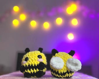 Niedliche Biene Amigurumi häkeln | Handgemachte Hummel Plüsch | Kawaii Biene Geschenkidee | Kleine Biene Stofftier | Bienenliebhaber Geschenk