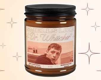 Huele a Dr. Whitaker / Vela de soja perfumada de The Pitt / 257 g, tarro ámbar / Dennis Whitaker, regalo de TV /
