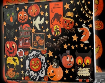 Vintage Halloween MacBook Case | Air 13.6 - Pro 16 | Whimsy Spooky Summerween Collage Aesthetic | Fall