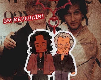 Llavero chibi de esbirro del diablo / ArmandDaniel, acrílico, 2,4 x 2,6 pulgadas / IWTV Gift Merch, Armand, Daniel Molloy