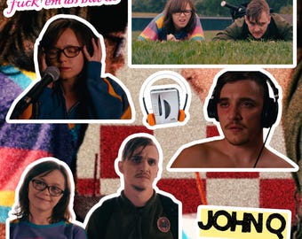 Dinner in America Sticker Pack | 4 x 4 in | Simon and Patty Stickers, Kyle Gallner | Fan Gift, Movie Merch