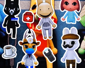 Animal Hospital Sticker Pack | 4 x 4 in | Roblox, Gamer Gift Stickers