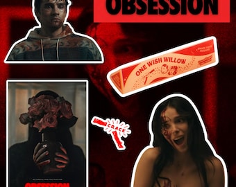 Obsession 2026 Sticker Pack | 4 x 4 in | Horror Movie Fan Gift, Nikki, Bear, One Wish Willow |