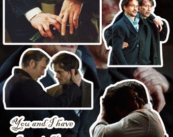 Hannigram Sticker Pack | 4 x 4 in | Hannibal NBC, Fan Merch, Gift | Will Graham, Hannibal Lecter | Murder Husbands