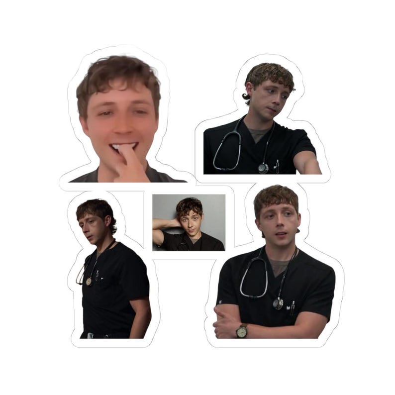 Dr. Dennis Whitaker Sticker Pack | The Pitt Gift, TV Show Merch, Gerran Howell Stickers image 2
