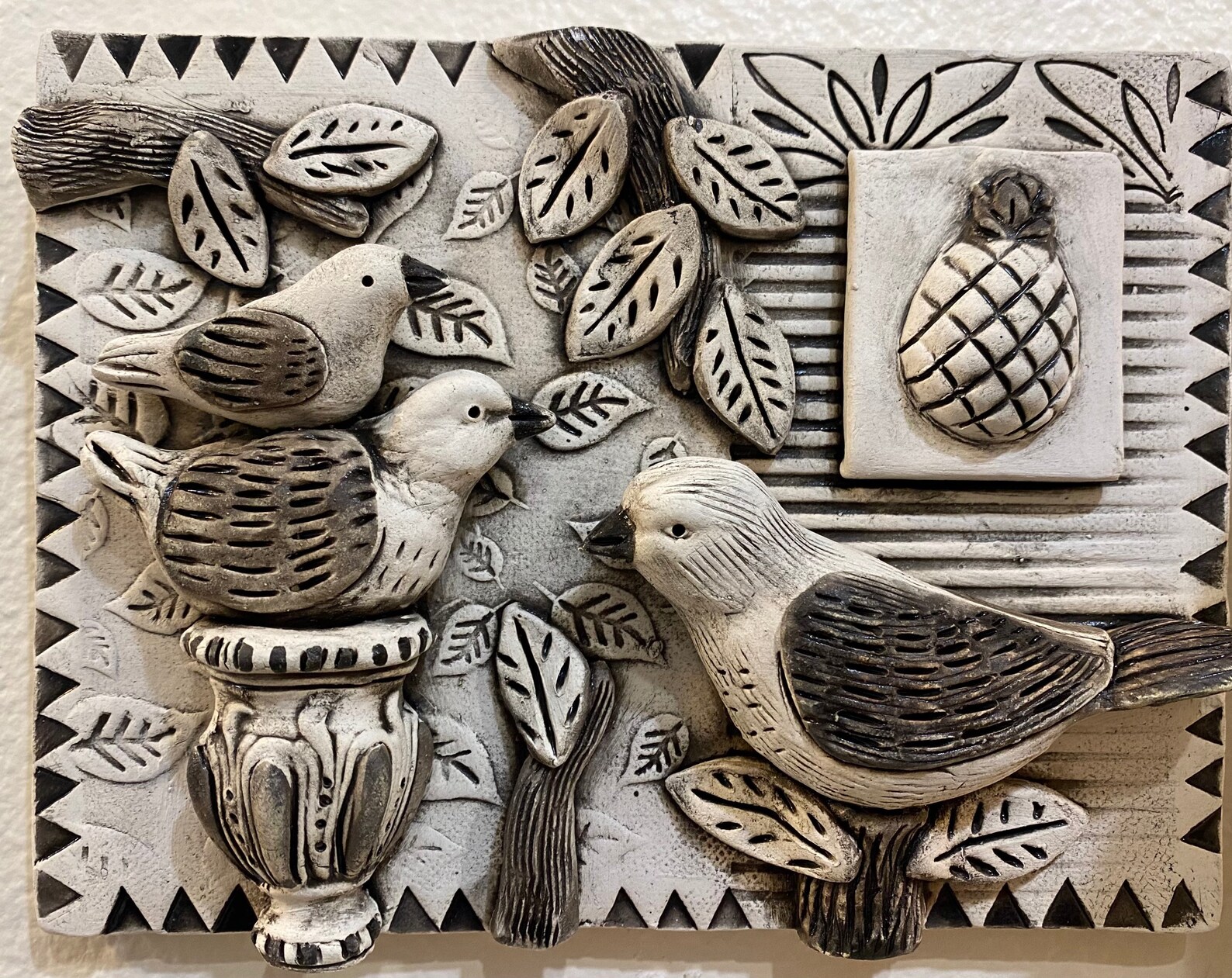 Ceramic Art Tile Bird Tile Decorative Tile Etsy