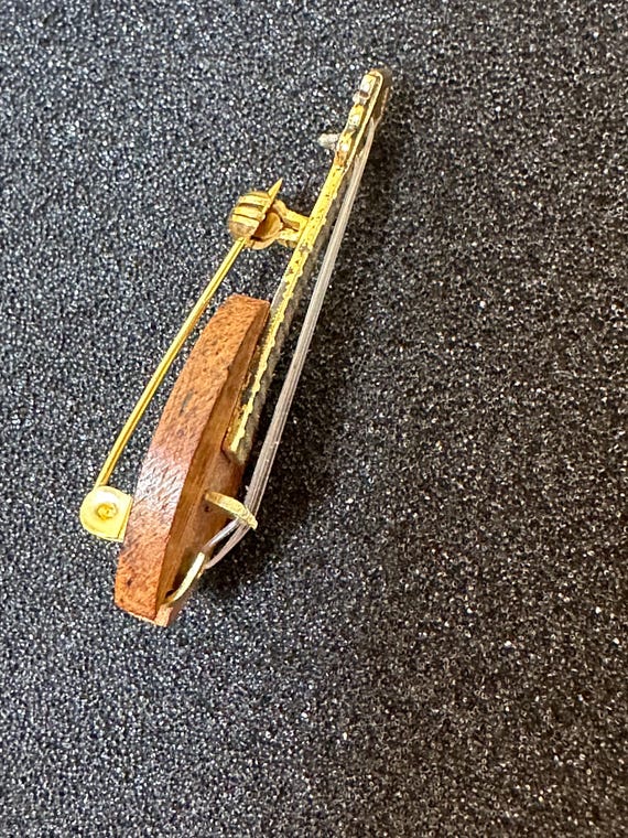 Mandolin Brooch Clip String Instrument Detailed N… - image 4