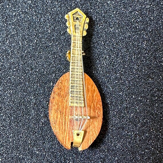 Mandolin Brooch Clip String Instrument Detailed N… - image 2