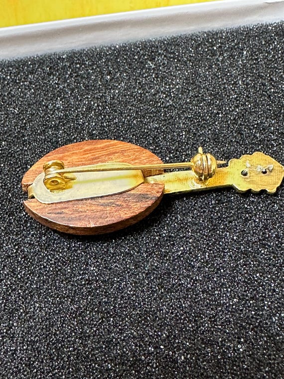 Mandolin Brooch Clip String Instrument Detailed N… - image 5