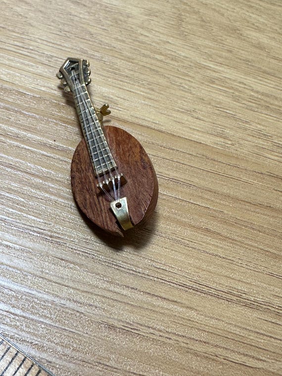Mandolin Brooch Clip String Instrument Detailed N… - image 7