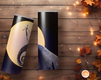 Jack Skellington & Sally 20oz Tumbler Wrap, Spooky Season (Digital Download)