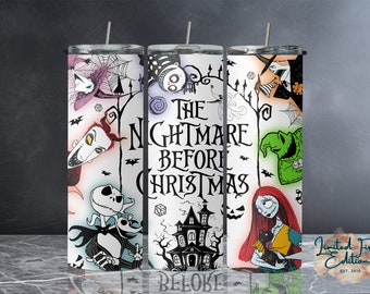 Halloween Nightmare,20oz Tumbler Skinny & Tapered  Wrap, Spooky Season Tumbler Wrap, Halloween Nightmare Png, Nightmare Halloween, Movies