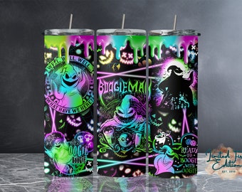 Halloween Nightmare Becher PNG, 20 Unzen Skinny Design (Digitale Datei)
