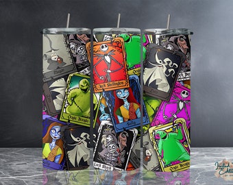 Nightmare Tumbler Wrap, Halloween Tumbler PNG, Jack Skellington 20Oz Tumbler Wrap Skinny & Tapered, Sublimation Design,