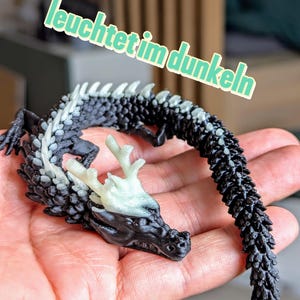 Leuchtender Drache beweglich Fidget Toy beweglicher Drache 3D Druck Fidget Toy TikTok Kristalldrache Instagram riesiger Drache