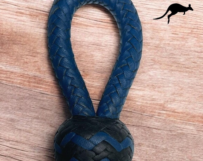 12 Plait Handmade Blue and Black Braided Bosal Kangaroo Key Fob - Etsy