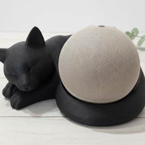 R.J. Halter für Alexa Echo Dot 4. und 5. Generation Ständer 3D Druck Dekoration Katzenmotiv kreatives Design einzigartiges Geschenk