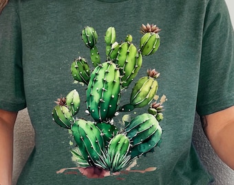 Desert Shirt, Cactus Plants, T-Shirt For Women, Cactus Shirt, Desert Adventure Shirt, Arizona Shirt, Cute Cactus Shirt, Cactus Scene Shirt