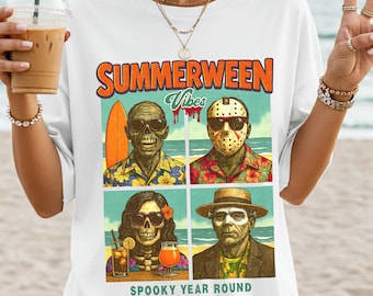 Summerween Comfort Colors Shirt: Spooky Halloween Beach Tee