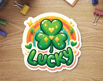 Lucky Rainbow Vinyl Decal - Etsy