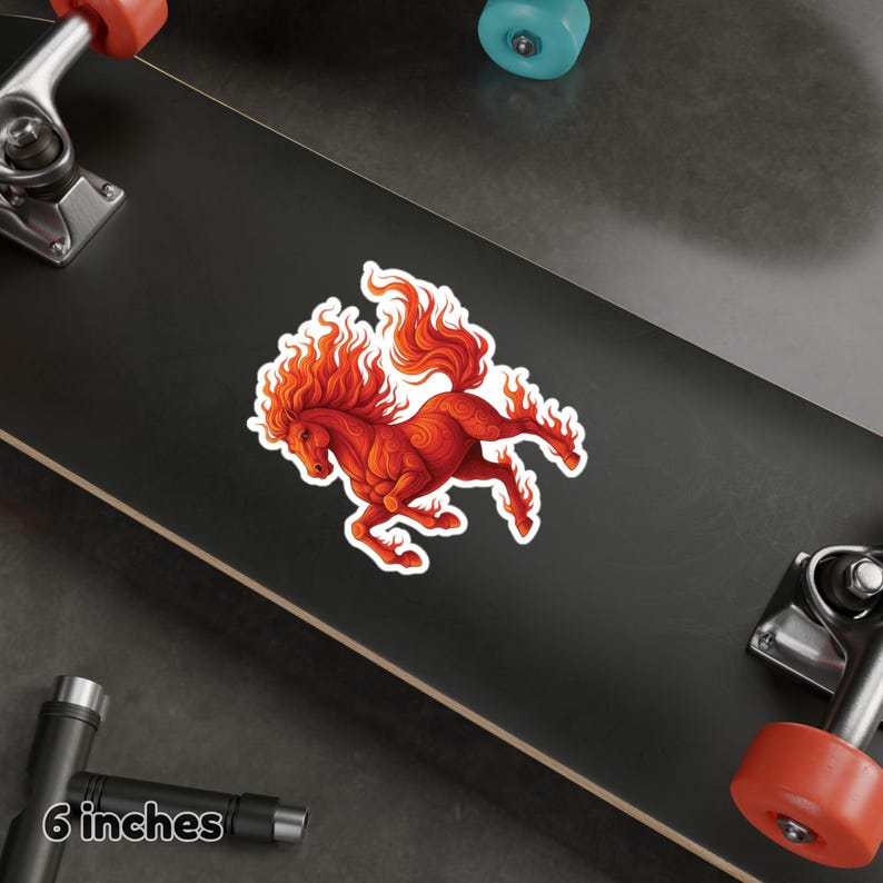 Chinese New Year 2026 Zodiac Decal Gift, Fire Horse Lunar New Year Celebration Sticker, Year of the Horse Red Vinyl Decal, Auspicious Horse Art Chinese Zodiac Gift, Intricate Pattern Horse Laptop Sticker, Red and Orange Flame Horse Sticker Art, Zodiac Celebration Decal for Water Bottle, Oriental Style Fire Horse Decoration, Celestial Horse Vinyl Sticker for Planners, Unique Chinese Art Zodiac Horse Gift Idea