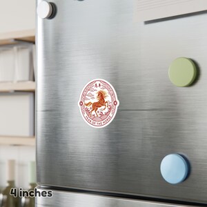 Chinese New Year gift for horse zodiac, red and gold lunar New Year vinyl decal, traditional Chinese horse art sticker, lucky Chinese zodiac sticker 2026, gift for someone born in the Year of the Horse, ornate lunar animal sticker, Year of the Horse birthday gift, Chinese culture aesthetic sticker, Asian art vinyl decal, red packet alternative gift idea