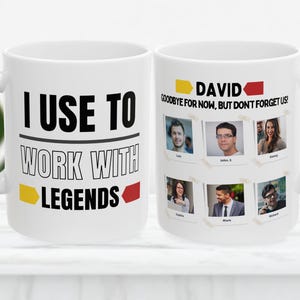 Retirement Wishes Custom Photo Ceramic Mug, Unique Coworker Farewell Gift, Thoughtful Goodbye Gift for Boss
