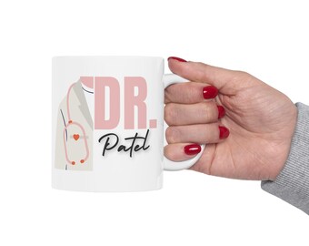 Caneca de café personalizada para doutor, presente de formatura de doutorado com nome à sua escolha.