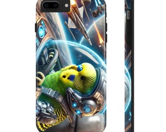 Budgie (Parakeet) Space Pilot Phone Case
