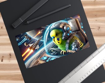 Budgie Space Pilot Sticker