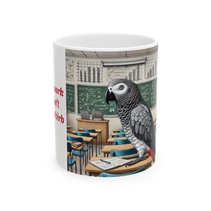 Mug perroquet gris d&#39;Afrique