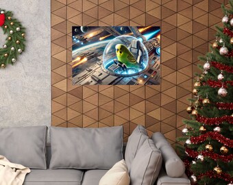 Budgie (Parakeet) Space Fighter Poster